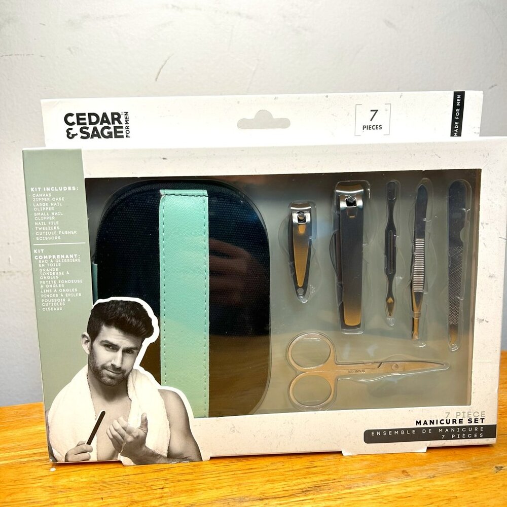 Cedar & Sage 7- Piece Grooming Case Set